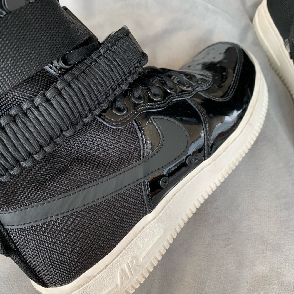 Nike Air Force high top black patent leather - Picture 6 of 7